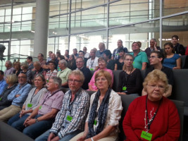 Auf der Besuchertribüne im Plenarsaal