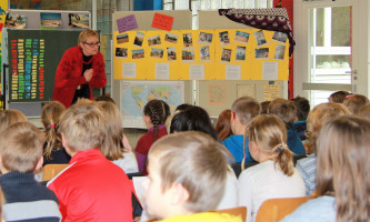 „Ich hatte riesigen Spaß“, fasst Sabine Dittmar ihren Besuch in der Außenstelle Sylbach der Grundschule Haßfurt anlässlich des Tags der Kinderrechte zusammen.