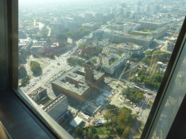 Berlin von oben mit Rotem Rathaus